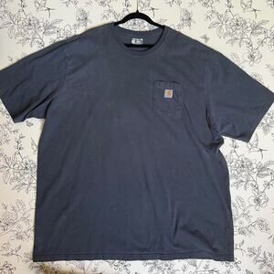 Carhartt blue mens pocket t shirt